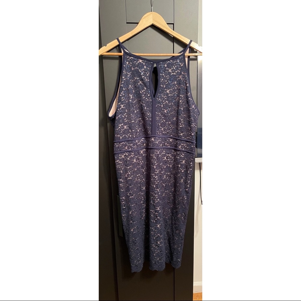 Navy blue strap dress